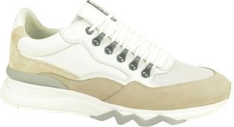 Floris Van Bommel Runner Hooks Sneakers - Heren - Sneakers - Wit - 44 EU - Leer - Schoenen
