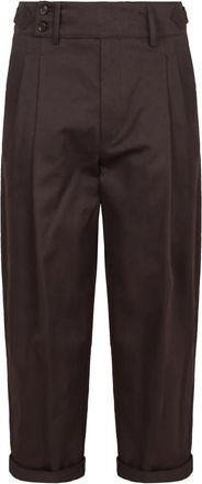 Dolce & Gabbana Katoenen Twill Broek - Heren - Straight fit broeken - Bruin - L - Katoen - Broeken