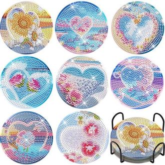 OEM Posavasos, Juego De 8, Redondos, Con Soporte, Posavasos Para Vasos, Calidad Premium, Antideslizantes, Absorbentes, Resistentes Al Calor