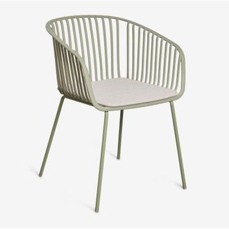 Sklum Pack De 2 Sillas De Comedor Con Reposabrazos En Acero Y Polipropileno Aradina Sklum