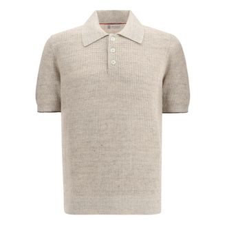 Brunello Cucinelli Short-sleeve Knitted Polo Shirt