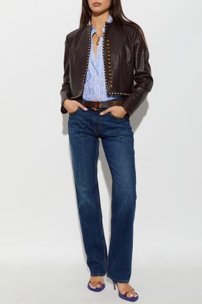 Etro Straight-leg Jeans, Womens, Navy Blue
