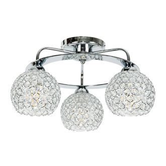 OEM L&aacute;mpara De Techo Cromada Con Pantalla De Cristal Paula 14-102