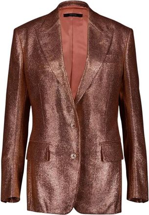 Tom Ford Iridescent Blazer met Glitterdetails - Dames - Blazers - Roze - XS - Polyester - Jassen