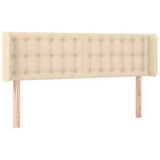 vidaXL Testiera ad Orecchio Crema 147x16x78/88 cm in Tessuto - Vidaxl