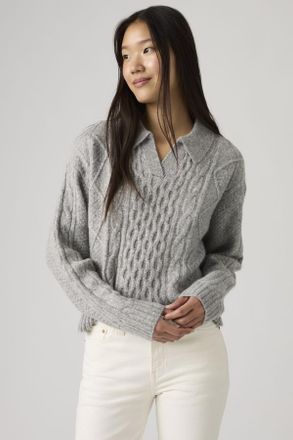 Levi's Sudadera de punto trenzado Nova - Mujer - XS - Gris / Light Heather Grey Grey Yc-000737