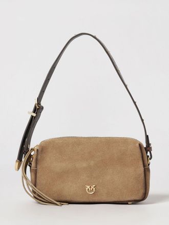 Pinko Mini borsa a spalla Boston in pelle scamosciata con logo Love Birds