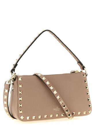 Valentino Garavani Rockstud Shoulder Bag - Beige