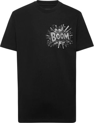 Philipp Plein T-Shirt Ronde Hals SS - Heren - T-shirts - Zwart - S - Katoen - Tops