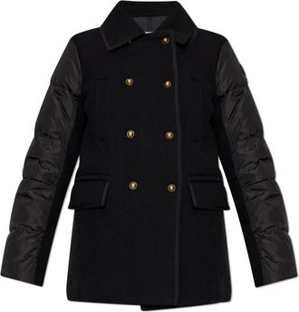 Moncler Korte jas Chaillo - Dames - Mantel - Zwart - XS - Wol - Jassen