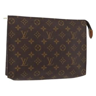 Louis Vuitton Pre-owned Clutches, female, Brown, Size: ONE SIZE Pre-owned Vintage Monogram Pouch