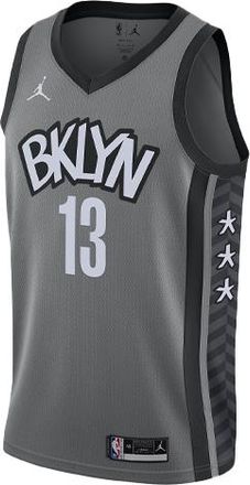 Nike Jordan Nike NBA Brooklyn Kevin Durant 20 Basketball Jersey Grey White CV9469-002