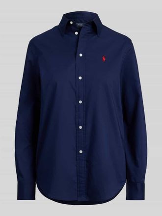 Polo Ralph Lauren Slim Fit Hemdbluse aus reiner Baumwolle in Dunkelblau, Gr&ouml;&szlig;e XL