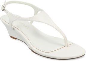 Journee Collection Kathryn Wedge Slingback Sandal in White at Nordstrom Rack, Size 8.5