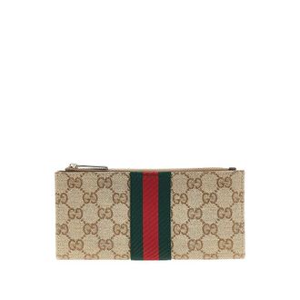 Gucci GG Supreme wallet with Web Ribbon Woman One Size