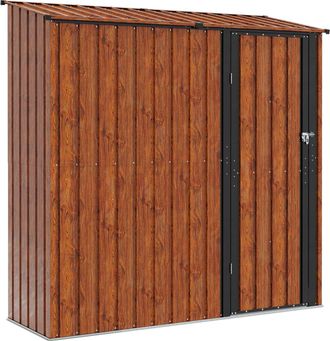 vidaXL Cobertizos De Jard&iacute;n Marr&oacute;n 203,5 X 73 X 200 Cm Metal Vidaxl