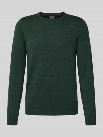 Fynch-Hatton Fynch-Hatton Regular Fit Pullover mit Kaschmir-Anteil Modell Merino in Bottle, Gr&ouml;&szlig;e M
