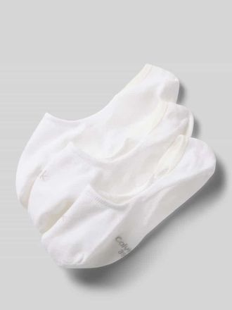 Calvin Klein Socken mit Logo-Stitching Modell Footie im 3er-Pack in Weiss, Größe 35-38
