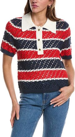 Design History Striped Polo Sweater
