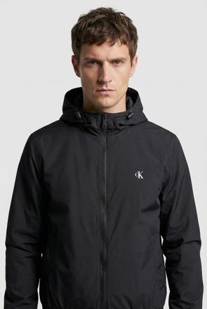 Calvin Klein Jeans Allwetterjacke CALVIN KLEIN JEANS HOODED NYLON, Herren, Gr. XXL, schwarz, Web, Obermaterial: 100% Polyester, unifarben, klassisch normal, Rundhals, ei