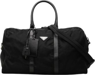 Prada Pre-owned Nylon Travel Bag - unisex - Prada Vintage - Vintage Weekend Bags - Black - ONE SIZE - Pre-owned