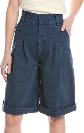 Hudson Brooks Linen-Blend Moonlit Ocean Bermuda Short
