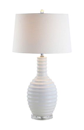 Jonathan Y Designs Dylan 29.5 Ceramic LED Table Lamp in White at Nordstrom