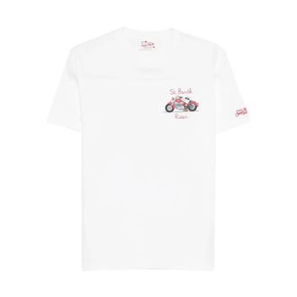 MC2 Saint Barth T-Shirts, male, White, Size: S Snoopy Rider T-Shirt