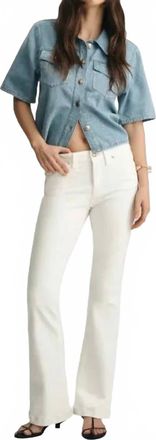 Mavi Sydney High Rise Flare Jean In Off White