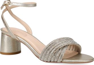 Pelle Moda Noli Ankle Strap Sandal in Platinum Gold at Nordstrom, Size 5.5