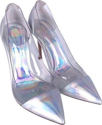 Gianvito Rossi Womens Leather Plexi Laser Pump (Authentic Pre-Loved)