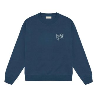 Museum of Peace and Quiet Mens Warped Crewneck Top In Navy