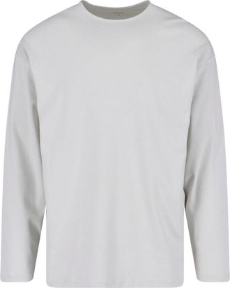 Christophe Lemaire White Crew Neck Cotton Silk T-Shirt