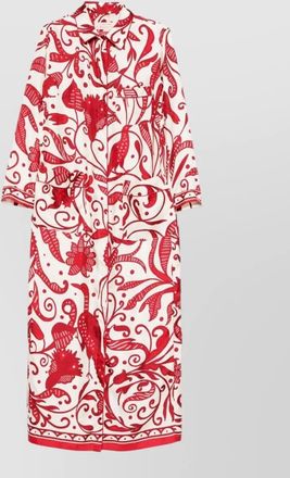 F.R.S. For Restless Sleepers silk printed long shirt maxi dress