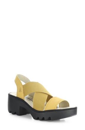 FLY London Taji Platform Slingback Sandal in 001 Bumblebee Cupido at Nordstrom Rack, Size 10-10.5Us / 41Eu