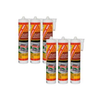 Sika Sika - Juego De 6 Adhesivos Para El Montaje De Peque&ntilde;as Barbacoas De Piedra Colle Bbq - Beige Claro - 500g