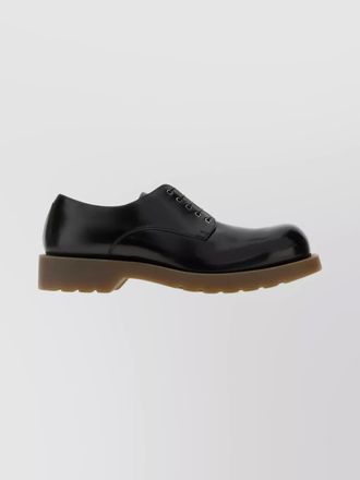 Jil Sander round toe leather lace-up shoes with chunky sole