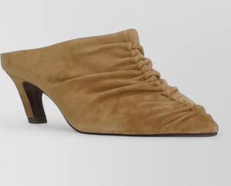 Ash high heel suede mules arrow toe