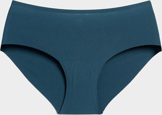 Miiyu Womens Invisible laser-cut ribbed Hipster Panties Recycled nylon