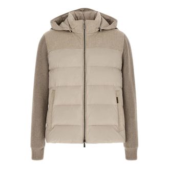 Moorer Winter Jackets, male, Beige, Size: XL Allori Quilted Jacket
