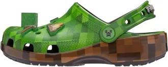 Crocs (GS) Crocs Classic Clog Minecraft Grass Block Green Brown 214151-90H