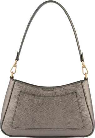 Pourchet Tassen, Dames, Grijs, ONE Size, Leer, Ob&eacute;lisque Schoudertas