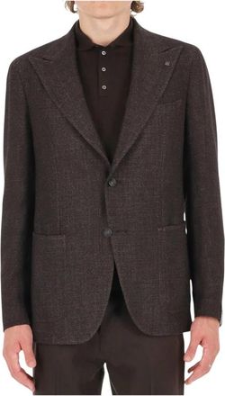 Tagliatore Pino Lerario Blazer - Heren - Business blazers - Bruin - L - Wol - Kostuums
