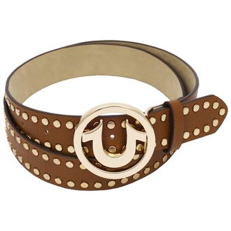 True Religion Studded Horseshoe Logo Belt Black Medium