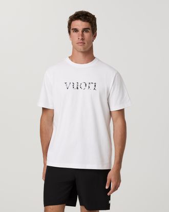 Vuori Clothing Short Sleeve Heavyweight Cotton Graphic T-Shirt | White Logo Graphic | Medium