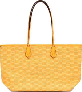 Moreau Geruite shopper met patroon - Oranje