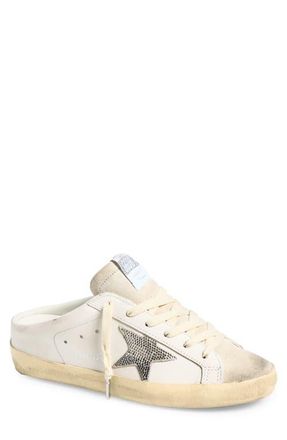 Golden Goose Super-Star Sabot Mule Sneaker in White/Grey at Nordstrom, Size 10Us