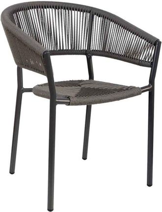 Wanderlust Deco Wanderlust Deco - Silla de ratan sintético gris 56x61x78