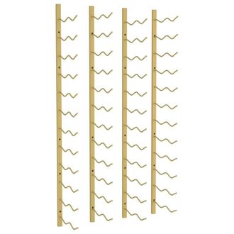 Berkfield Home Wall Mounted Wine Rack for 24 Bottles 2 pcs Gold Iron