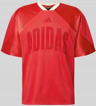 adidas Regular Fit Sport T-Shirt mit Label Print in Rot, Gr&ouml;&szlig;e XXL